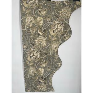 Thomasville Curtain Valence 2 Floral Paisley Farmhouse Linen Blend